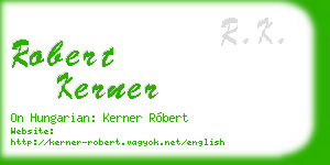 robert kerner business card
